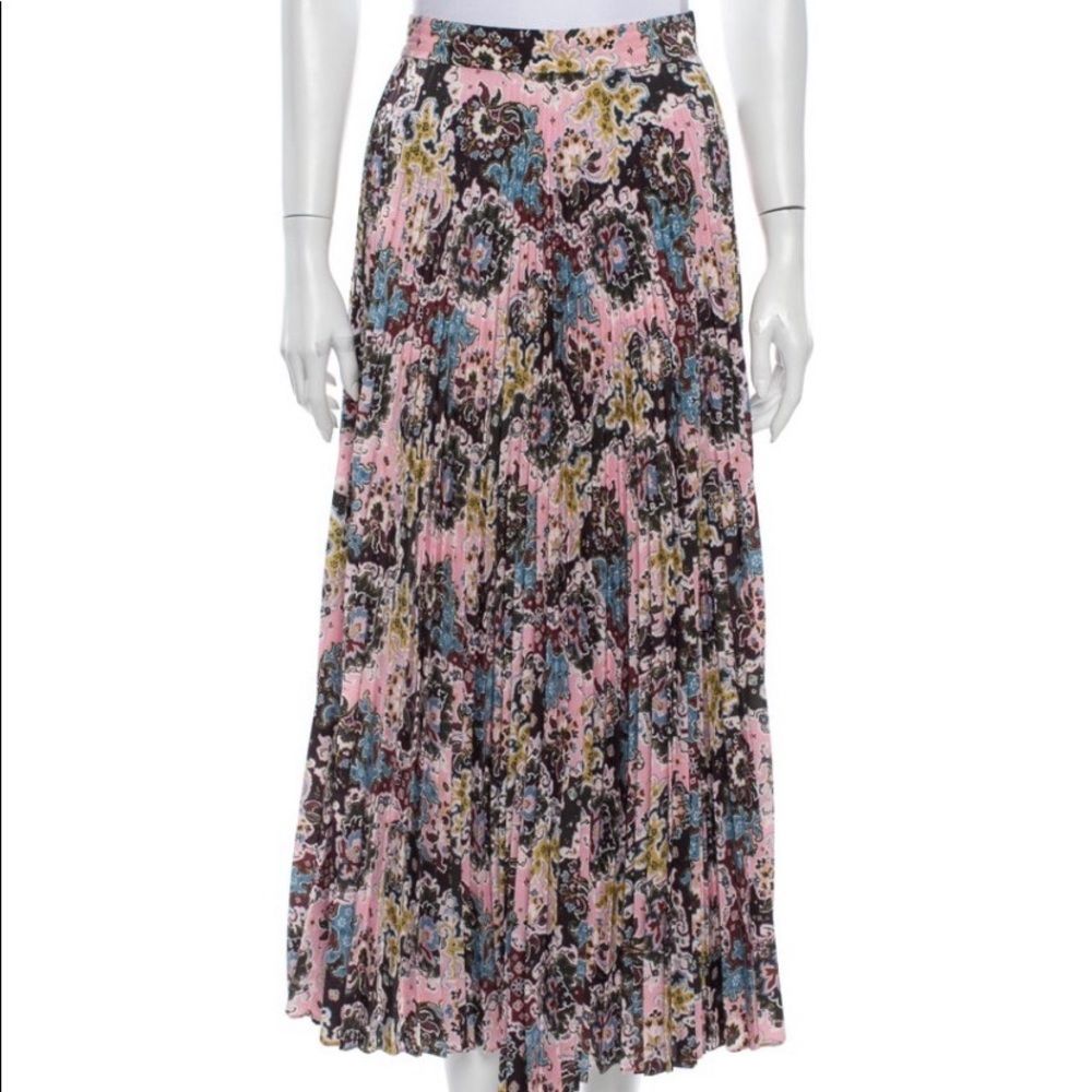 ALC Floral long pleated skirt size 6